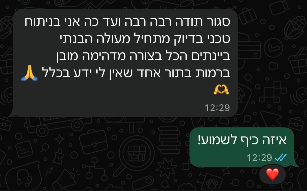ביקורת תלמיד - ניתוח טכני מעולה